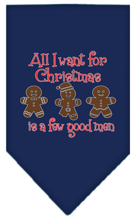 All I want is a Few Good Men Screen Print Bandana Navy Blue large